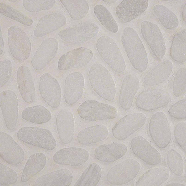 White Marble Pebbles Tumbled Pattern 10mm