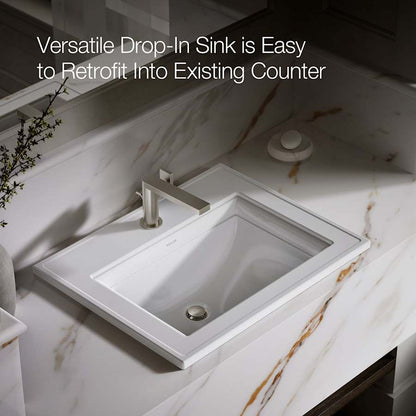 Memoirs Stately 17" Drop In Bathroom Sink with 1 Hole Drilled and Overflow