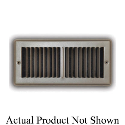 2-Way Toe-Space Supply Grille, 12 x 2 in, Short Blades, Steel, Brown