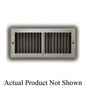 2-Way Toe-Space Supply Grille, 2 x 14 in, Short Blades, Steel, Brown