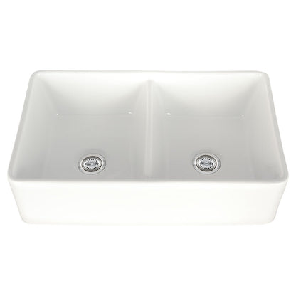 Fireclay Farmhouse White Double Bowl 5050-3220