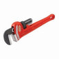 Straight Pipe Wrench, 2-1/2 in, Floating Forged Hook Jaw, Ductile Iron Handle, Red