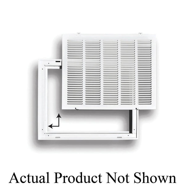 Stamped Removable Face Sidewall Return Filter Grille, 24 x 12 in, 1/2 in Spacing, 2 in Filter, Steel, White