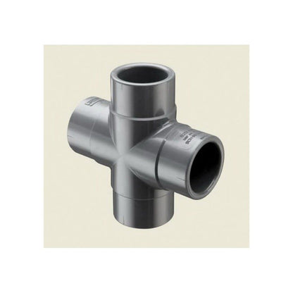 Cross, 2 in, Socket, SCH 80/XH, PVC