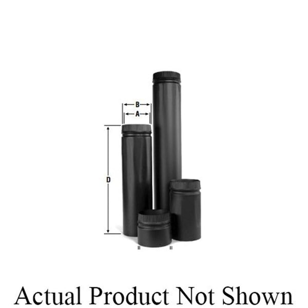 Round Vent Vent Pipe, 6 in Dia, 12 in L