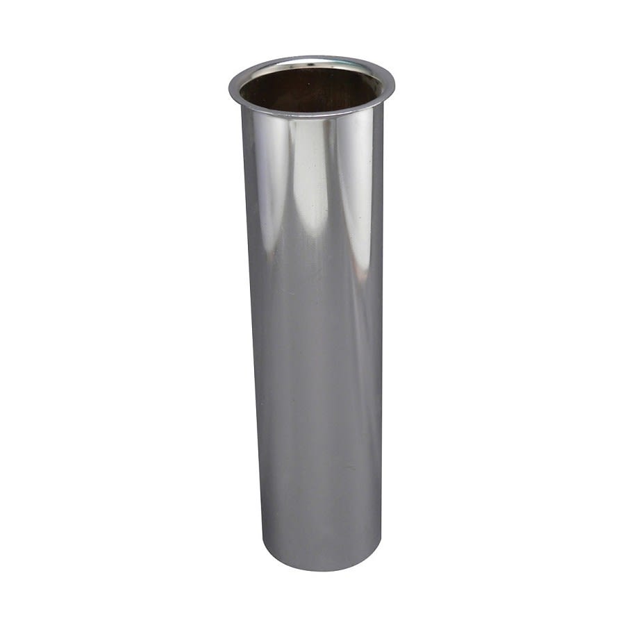 Tubular Tailpiece, 1-1/2 in, Tube x Flange, 20 ga, Chrome