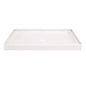 Classic 500 48 in. L x 34 in. W Alcove Shower Pan Base with Center Drain in High Gloss White