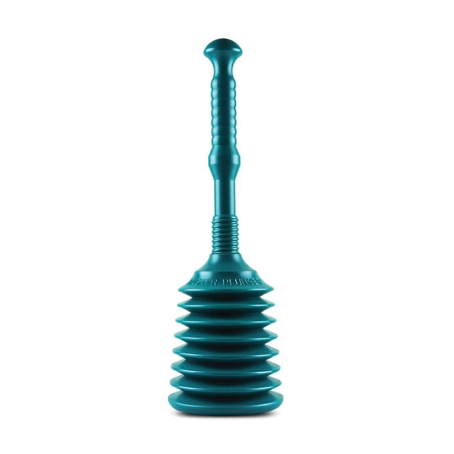 Plunger designed for sink, bath, shower and floor drains in, teal