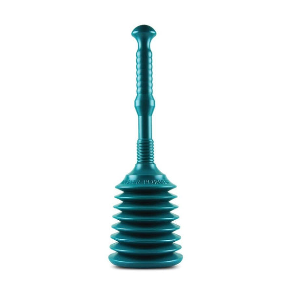 Plunger designed for sink, bath, shower and floor drains in, teal
