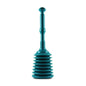 Plunger designed for sink, bath, shower and floor drains in, teal