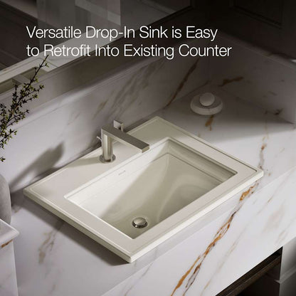 Memoirs Stately 17" Drop In Bathroom Sink with 1 Hole Drilled and Overflow