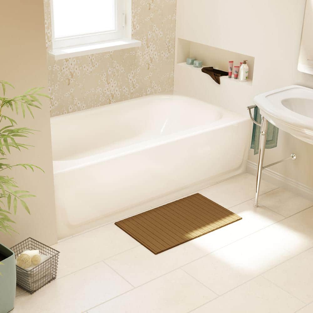 Aloha 60 in. x 30 in. Soaking Bathtub with Right Drain in White