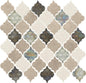 Decorative Accents Blanc Et Beige Raindrop, Straight Edge 1X2 Mix