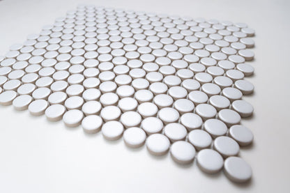 White Penny Round 19MM
