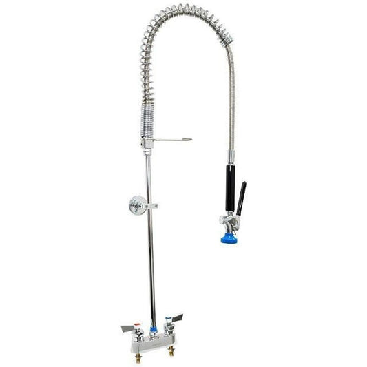 Pre-Rinse Faucet, Deck Mount, ADA, 2 Lever Handles, 2-Hole, Polished Chrome