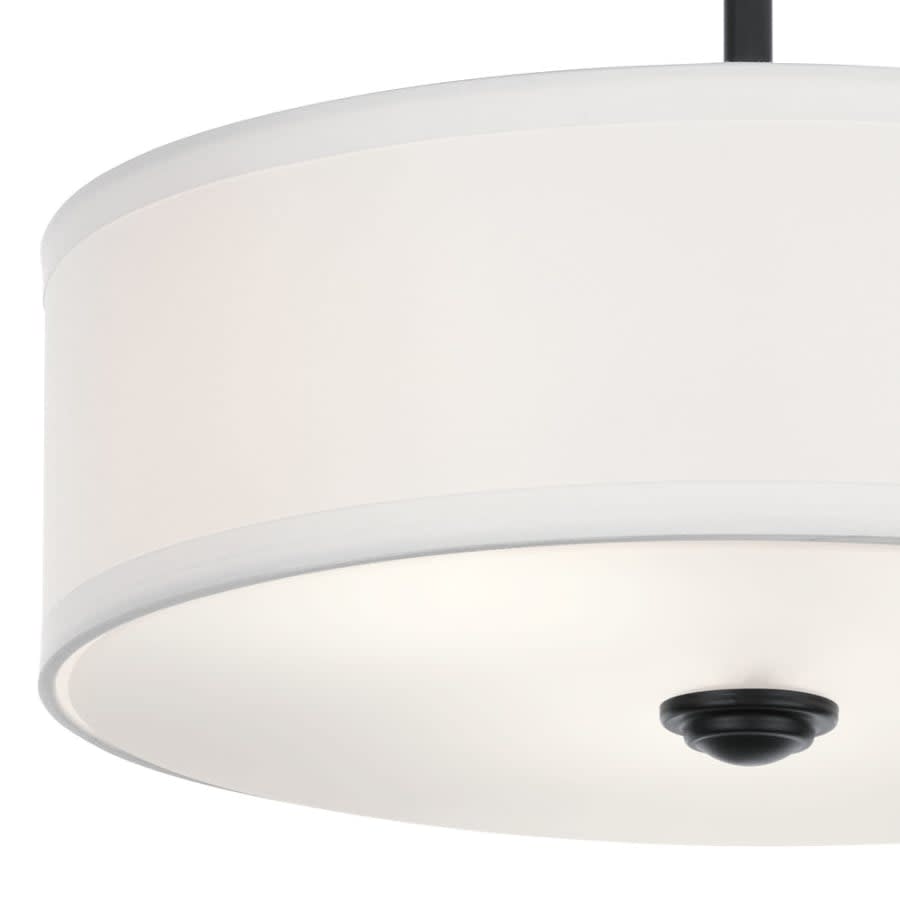 Shailene 3 Light 14" Wide Semi-Flush Drum Ceiling Fixture