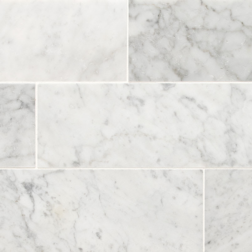 Carrara White Marble Tile 4x12