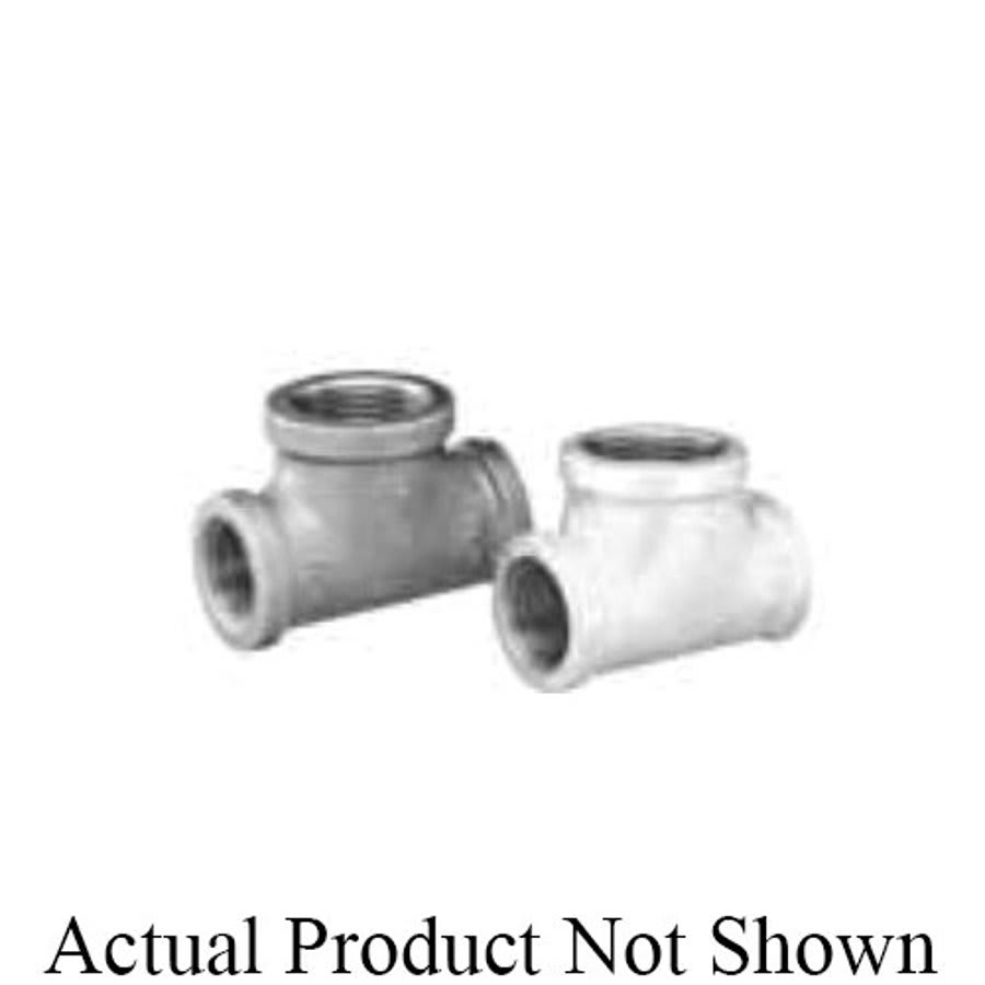 Bull Head Tee, 1/2 x 1 in, FNPT, 150 lb, Malleable Iron, Black