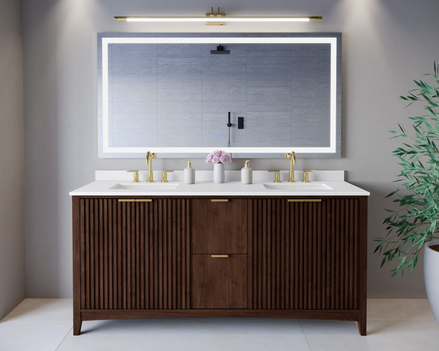 Palmilla Double Bathroom Vanity - 72W x 35H x 22D