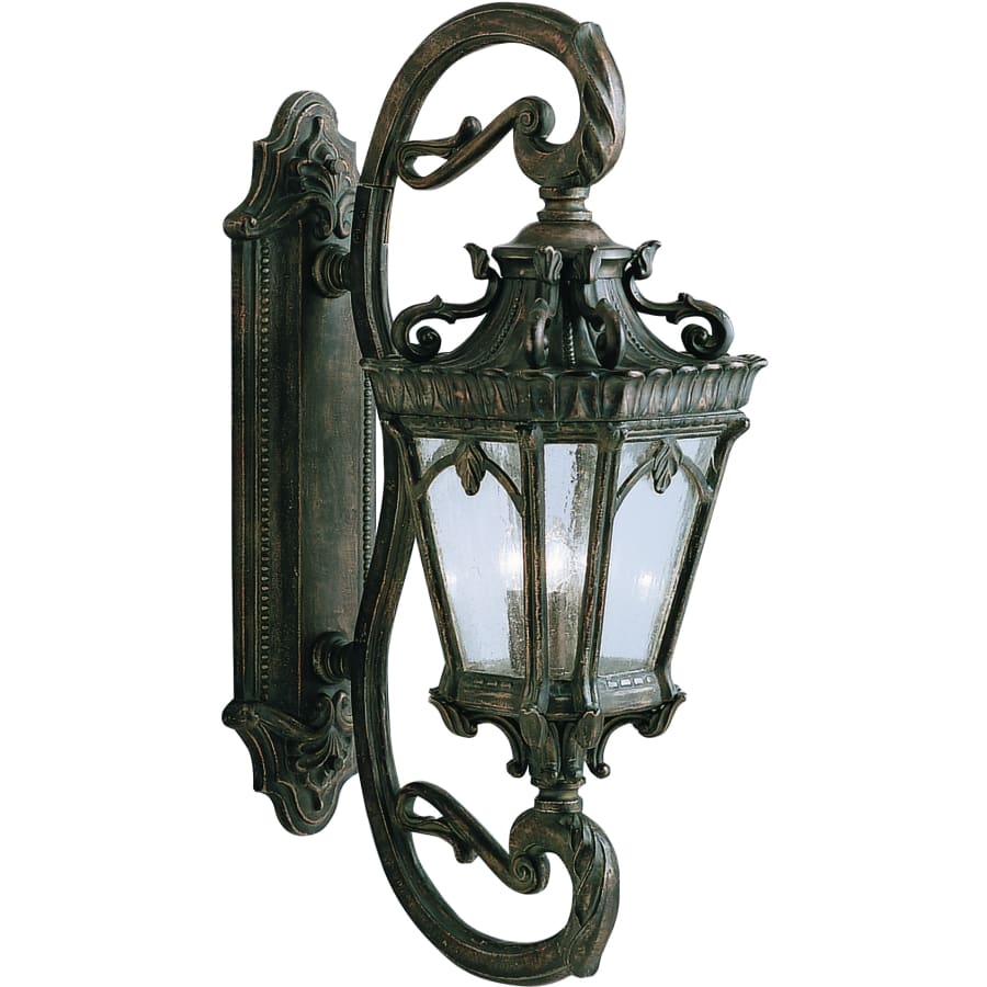 Tournai 4 Light 38" Outdoor Wall Sconce with Seedy Glass Panels