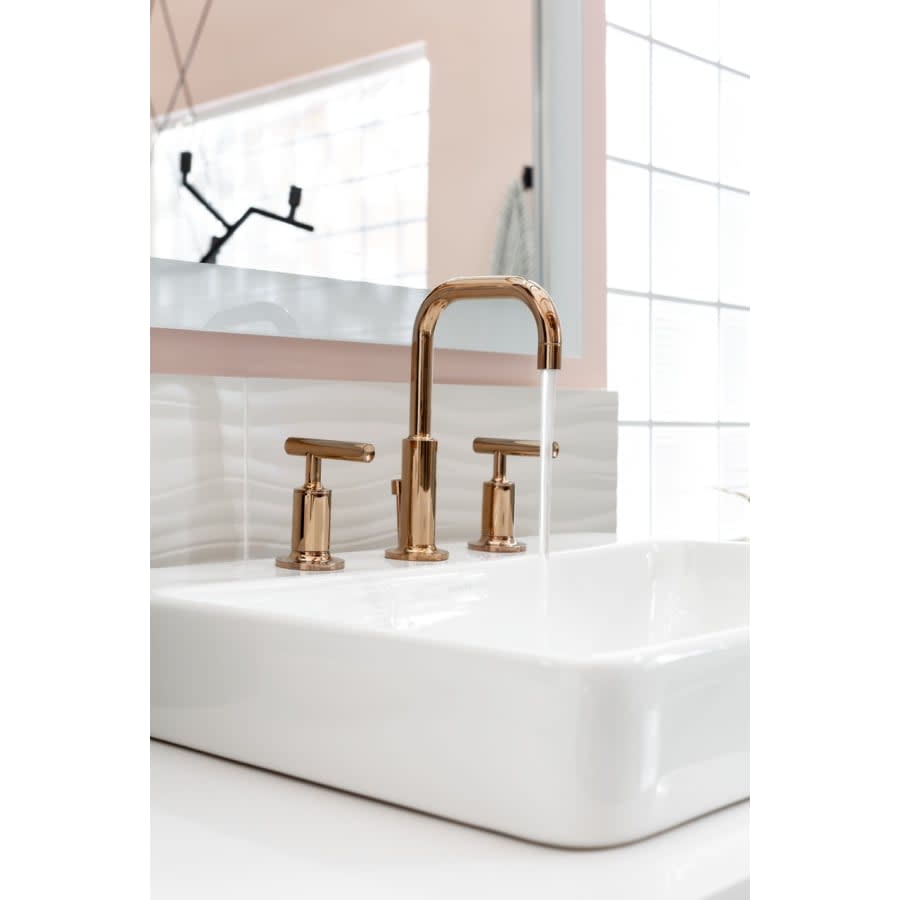 Purist 1.2 GPM Widespread Bathroom Faucet with Pop-Up Drain Assembly