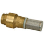 1" Brass Foot Valve with Stainless Steel Filter