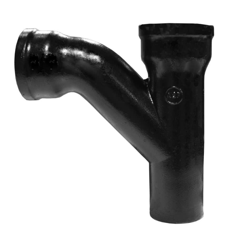 Service Weight Combination Wye and 1/8 Bend, 3 in, Spigot x Hub x Hub, Cast Iron