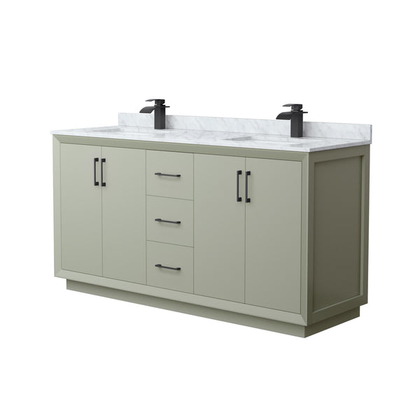 Strada Double Bathroom Vanity - 66W x 35H x 22D