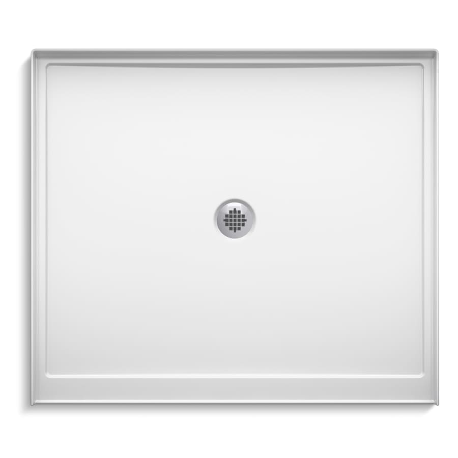 Rely 48" x 42" Square Shower Base with Single Threshold and Center Drain