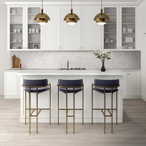 Perpetuo Timeless White Rectangle, Geometric 12X24 Satin