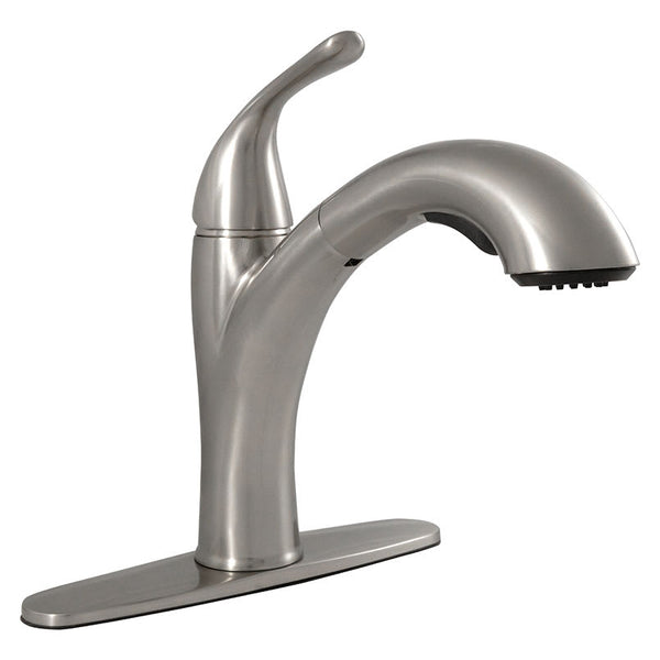 1-Handle Pull-Out Sprayer Kitchen Faucet - 804 Brushed Nickel