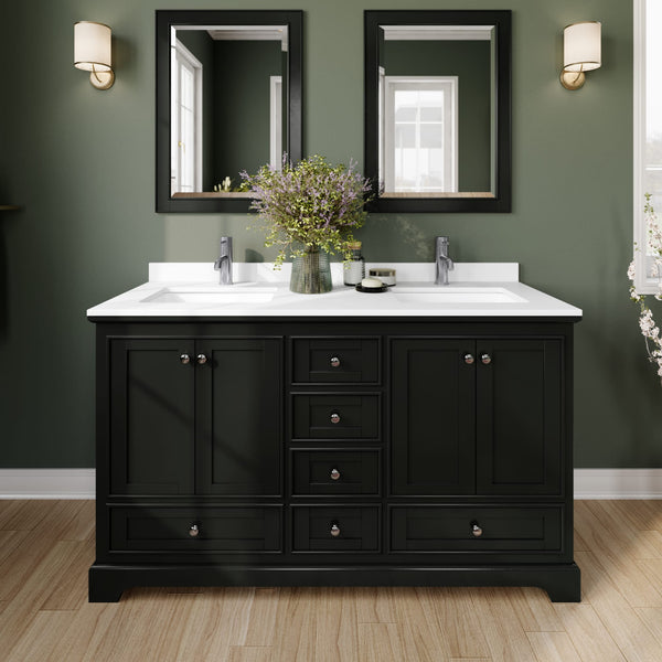 Deborah Double Bathroom Vanity - 60W x 35H x 22D