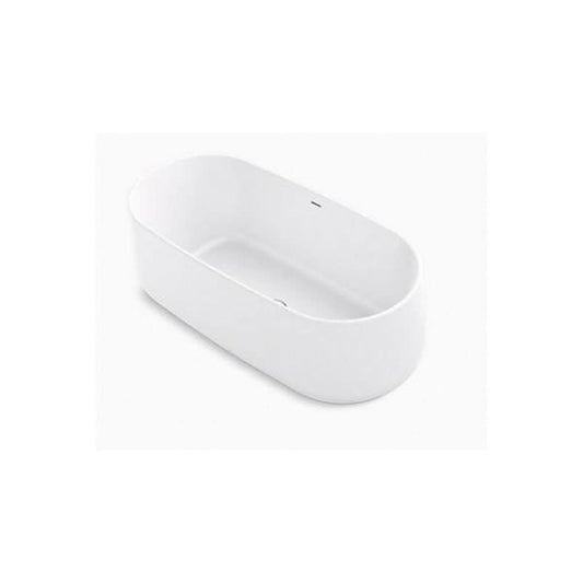 Ceric® Freestanding Tub, 65 x 31-1/8 x 22-7/8 in, Center Drain, White