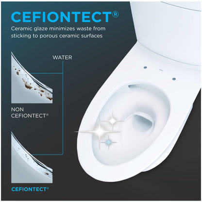 Aquia IV 0.9 / 1.28 GPF Dual Flush One Piece Elongated Toilet with Push Button Flush - Seat Included