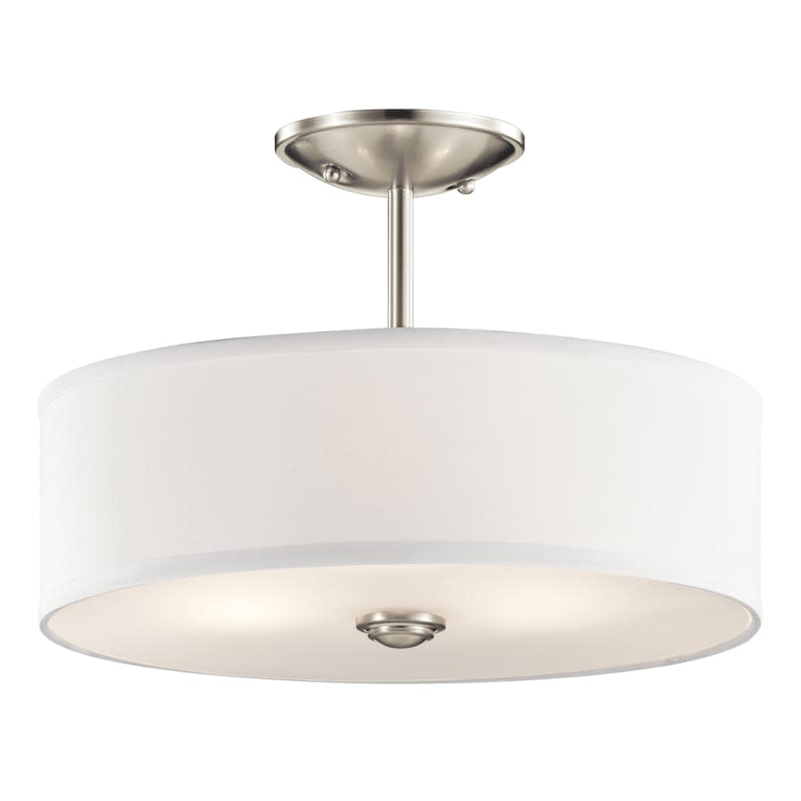 Shailene 3 Light 14" Wide Semi-Flush Drum Ceiling Fixture