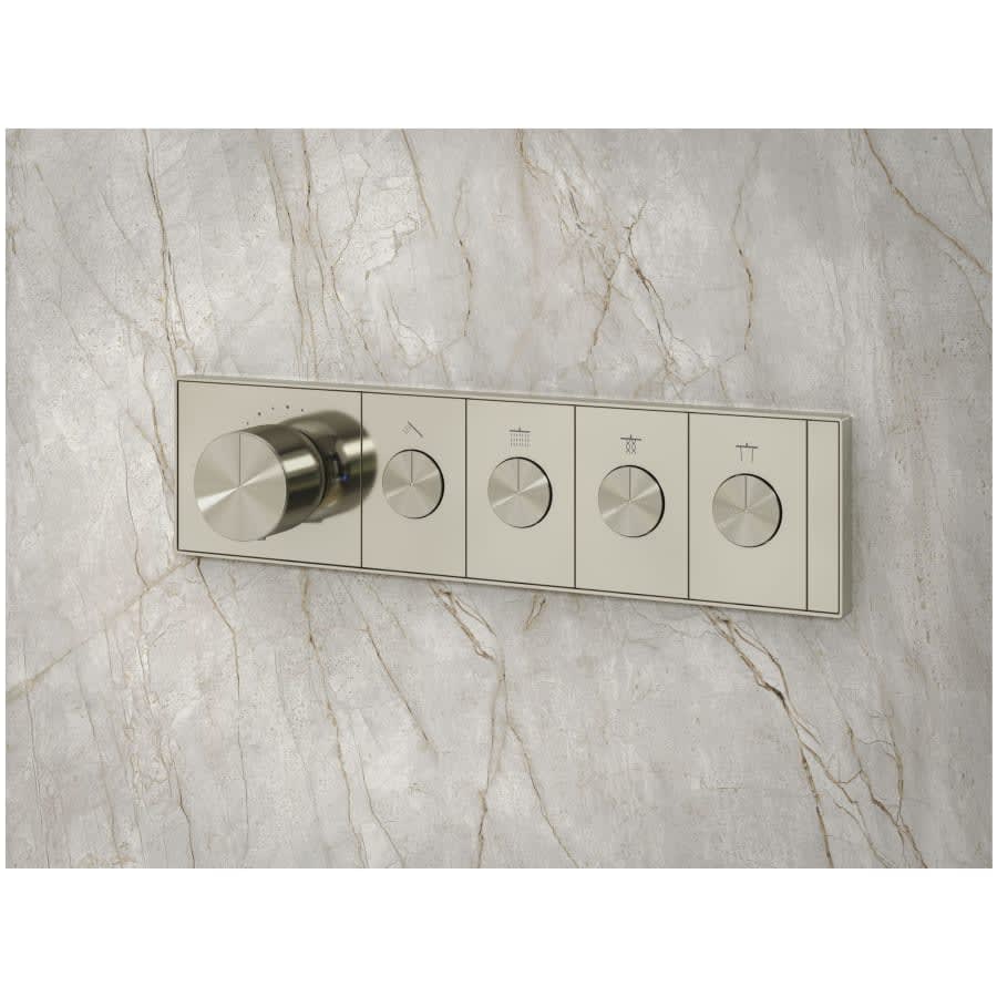 Anthem Four Function Thermostatic Valve Trim Only with Single Knob Handle, Integrated Diverter, and Volume Control - Less Rough In