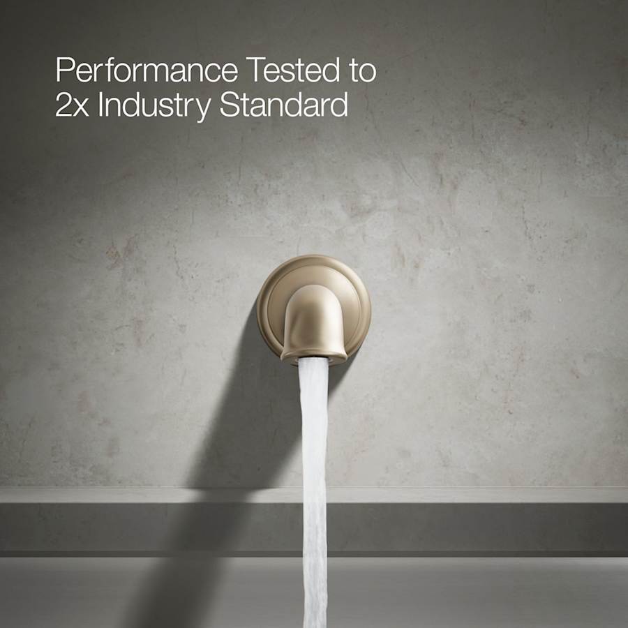 Artifacts Non Diverter Wall Mounted Tub Spout with Flare Design