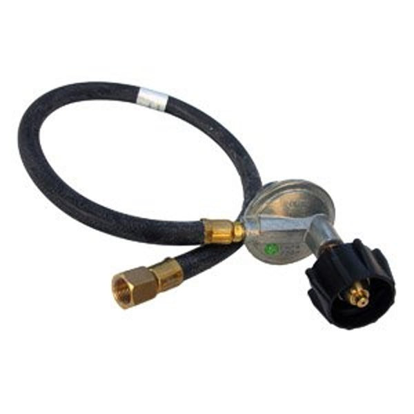 Gas Pressure Regulator & Hose, QCC-1 x 3/8 in, QCC-1 x Flare, Aluminum