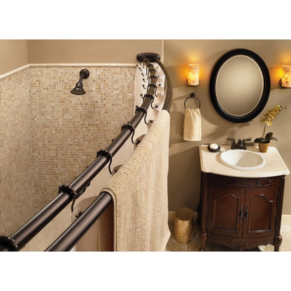 Double 57" - 60" Adjustable Curved Shower Rod