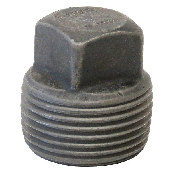 Square Head Plug, 1 in, MNPT, SCH 80/XH, Forged Steel, 3000 lb