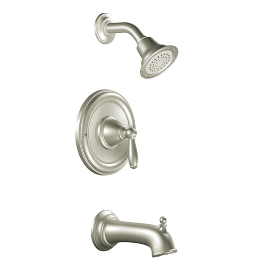 Posi-Temp Pressure Balanced Tub and Shower Trim with 2.5 GPM Shower Head and Tub Spout from the Brantford Collection (Less Valve)