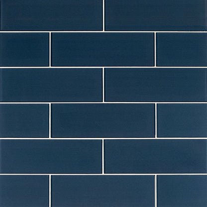 Midnight Glass Subway Tile 4x12