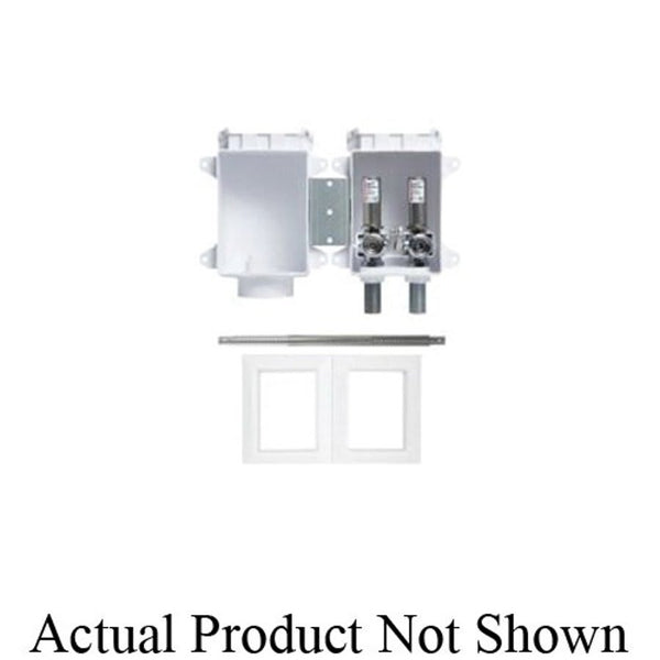 OxBox™ Washing Machine Outlet Box With Arrester, 1/2 in, Viega® PureFlow® PEX x 3/4 in, Viega® PureFlow® PEX Outlet, ABS