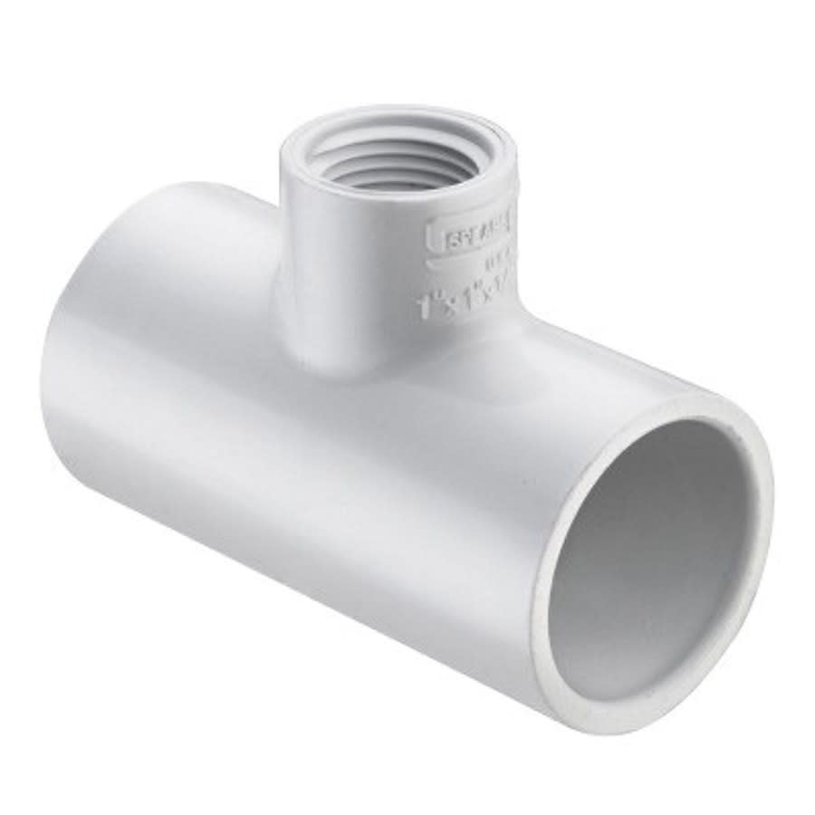 Tee, 3/4 x 1/2 in, Socket x FNPT, SCH 40/STD, PVC