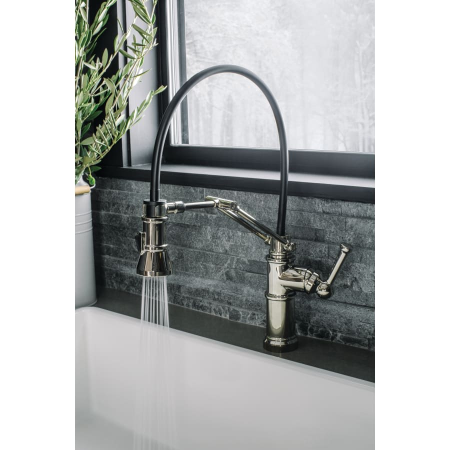 Artesso Pull-Down Kitchen Faucet with Dual Jointed Articulating Arm and Magnetic Docking Spray Head - Limited Lifetime Warranty