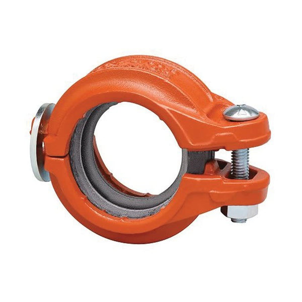 Rigid Coupling, 4 in, Groove, Ductile Iron, Enamel Painted