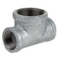 Bull Head Tee, 1-1/4 x 2 in, FNPT, 150 lb, Malleable Iron, Galvanized