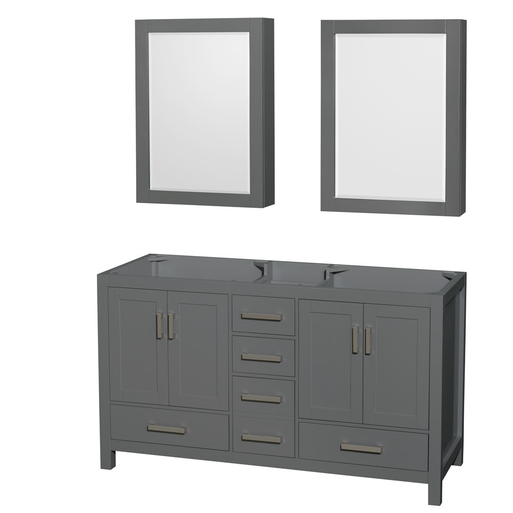 Sheffield Double Bathroom Vanity - 59W x 35H x 21.5D
