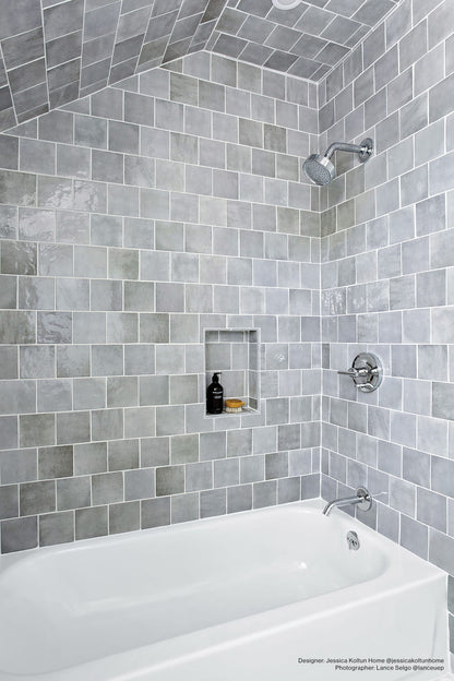 Cloé 5" x 5" Glossy Ceramic Tile in Loire