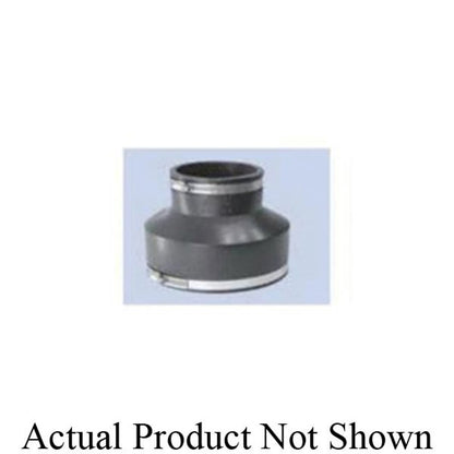 Transition Coupling, 6 x 4 in, West Coast Clay x Cast Iron/Plastic, Flexible PVC